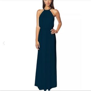 Bill Levkoff Navy Chiffon Dress (#82955)